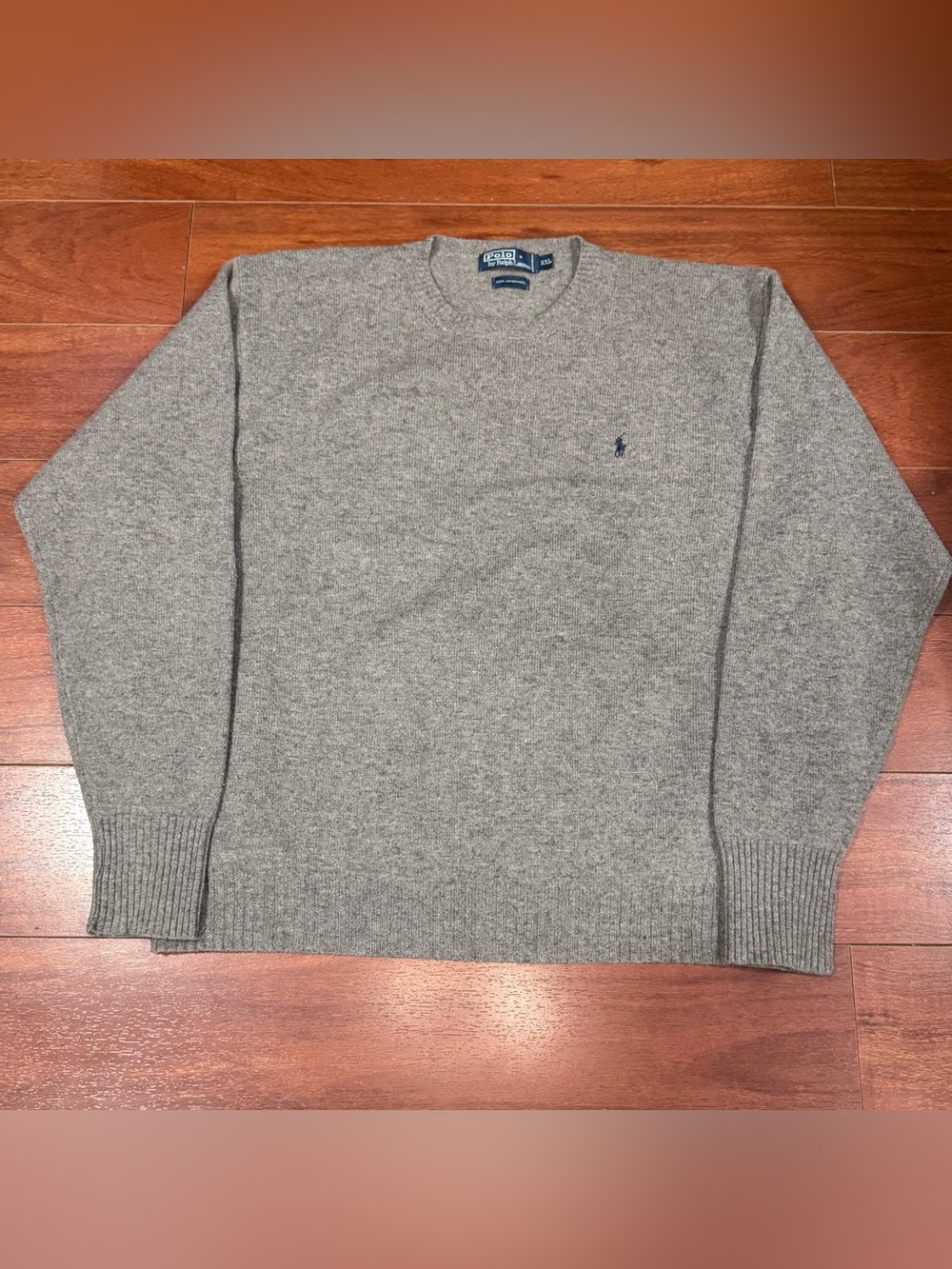 Polo by Ralph Lauren Heather Gray Crewneck Sweater with Navy Pony